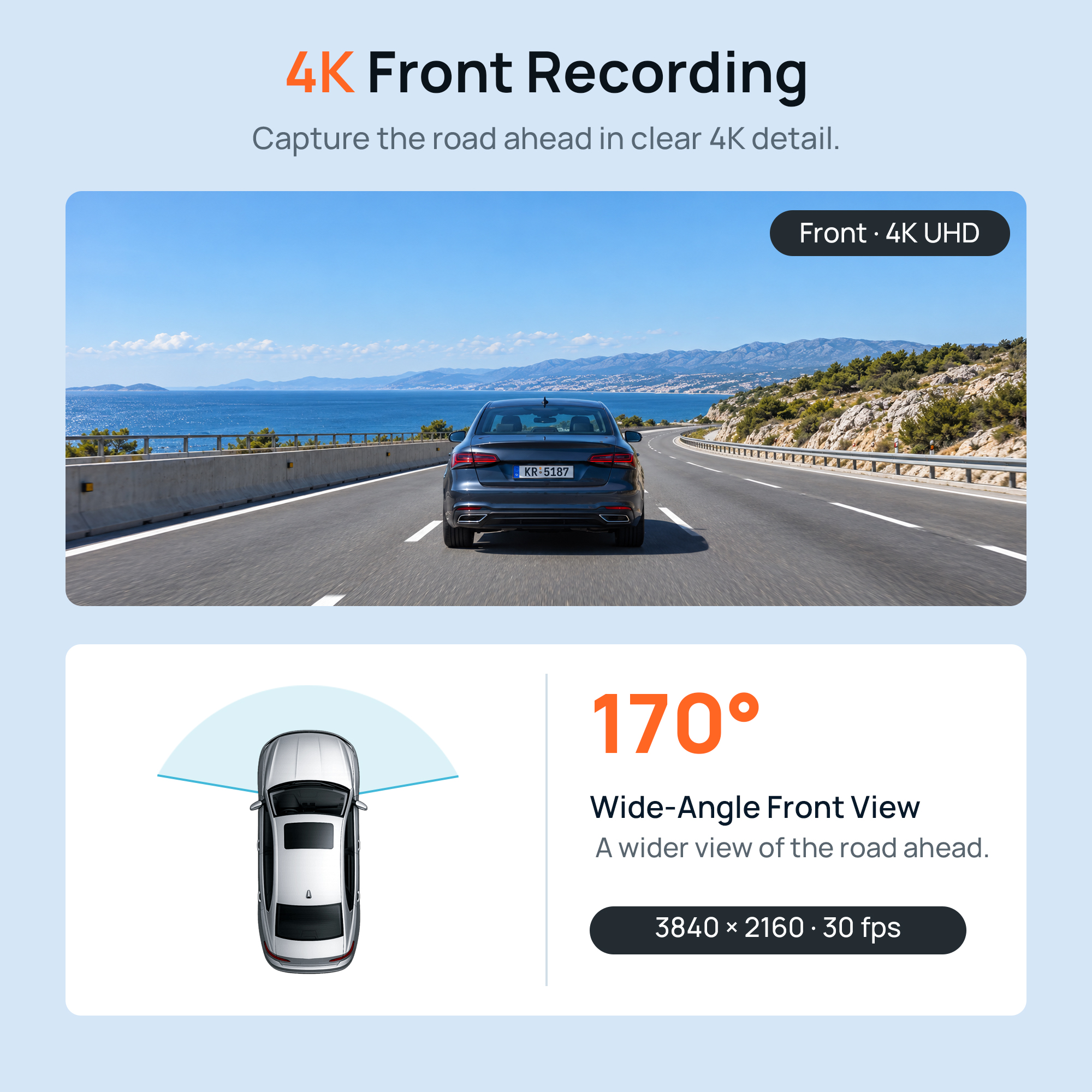 HIDVUE 4K Front Dash Cam for DS 5 2013-2018 3