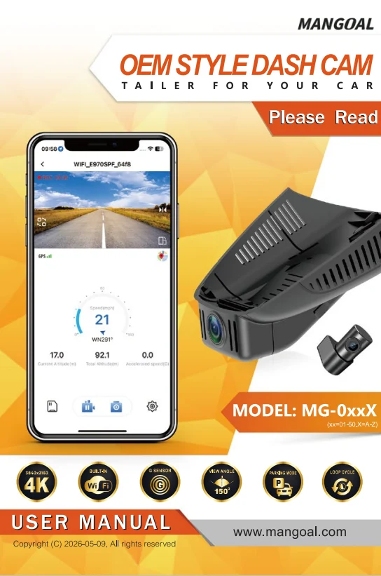 4K Front + 1080P Rear User Manual