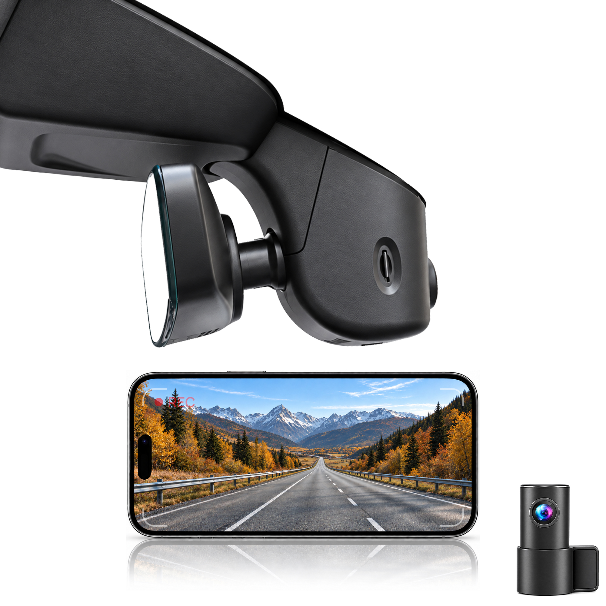HIDVUE 4K Front + 1080P Rear Dash Cam for Bentley Continental GT EV 2018-2026