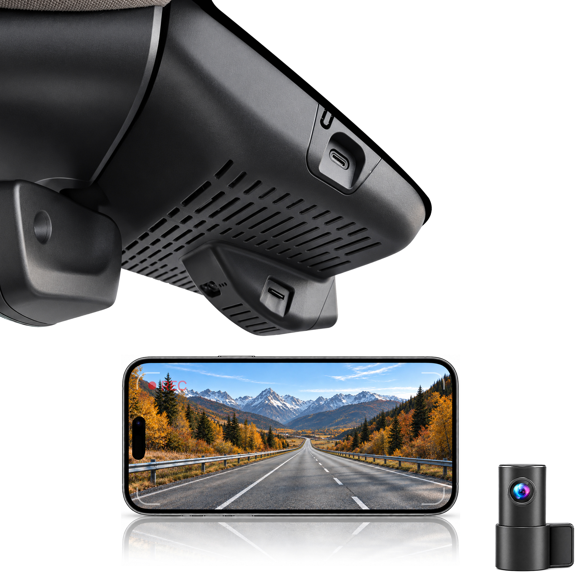 HIDVUE 4K Front + 1080P Rear Dash Cam for ARCFOX Alpha T5 2024-2026